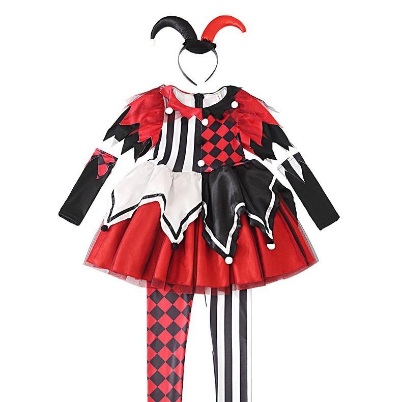 It Clown Themed Childrens Costume Dress With Polyester Fabric For Halloween Party And Festival
