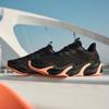 Fashion Slip Resistant Abrasion Resistant Low Top Running Shoes Men's Black Orange 112245523-2