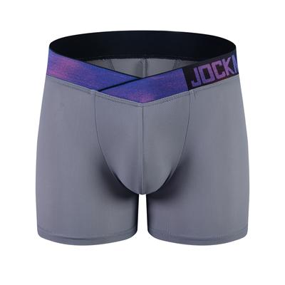 Boxer Herren-Unterwäsche mit abnehmbarer Hüftpolsterung, niedrigem Bund, Netzgewebe, atmungsaktiv