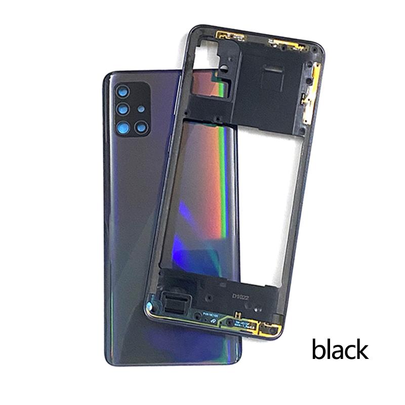 Für Samsung Galaxy A51 A515 A515F A515FN A515X Gehäuse Mittelrahmen Abdeckung Akku Rückseite Rückkamera Linse Logo