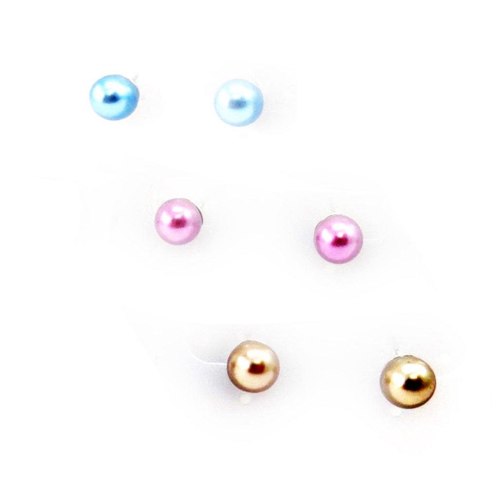 

Les Trésors De Lily [K6488] - 3 пары серег Perla tutti frutti.