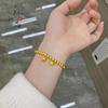 Do Not Fade for a Long Time, Ancient Sand Gold Lotus Pod Two Worlds Huan Bracelet, Women's High Color-preserving Gold Bead Lotus Pod Blessing 