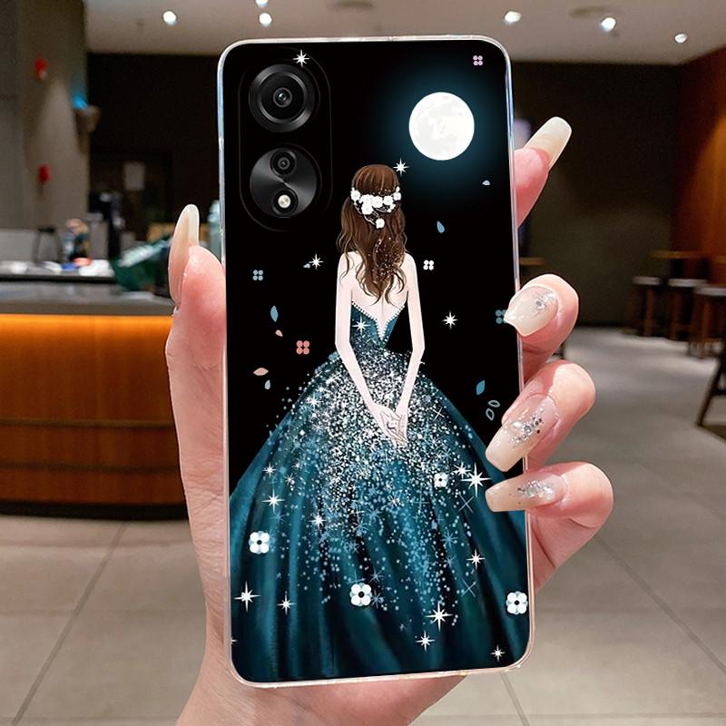 Case For OPPO A78 4G 5G A98 F23 A1X Flower Butterfly Phone Cases For Oppo A98 Soft Silicone Capa Transparent TPU Jelly Cover