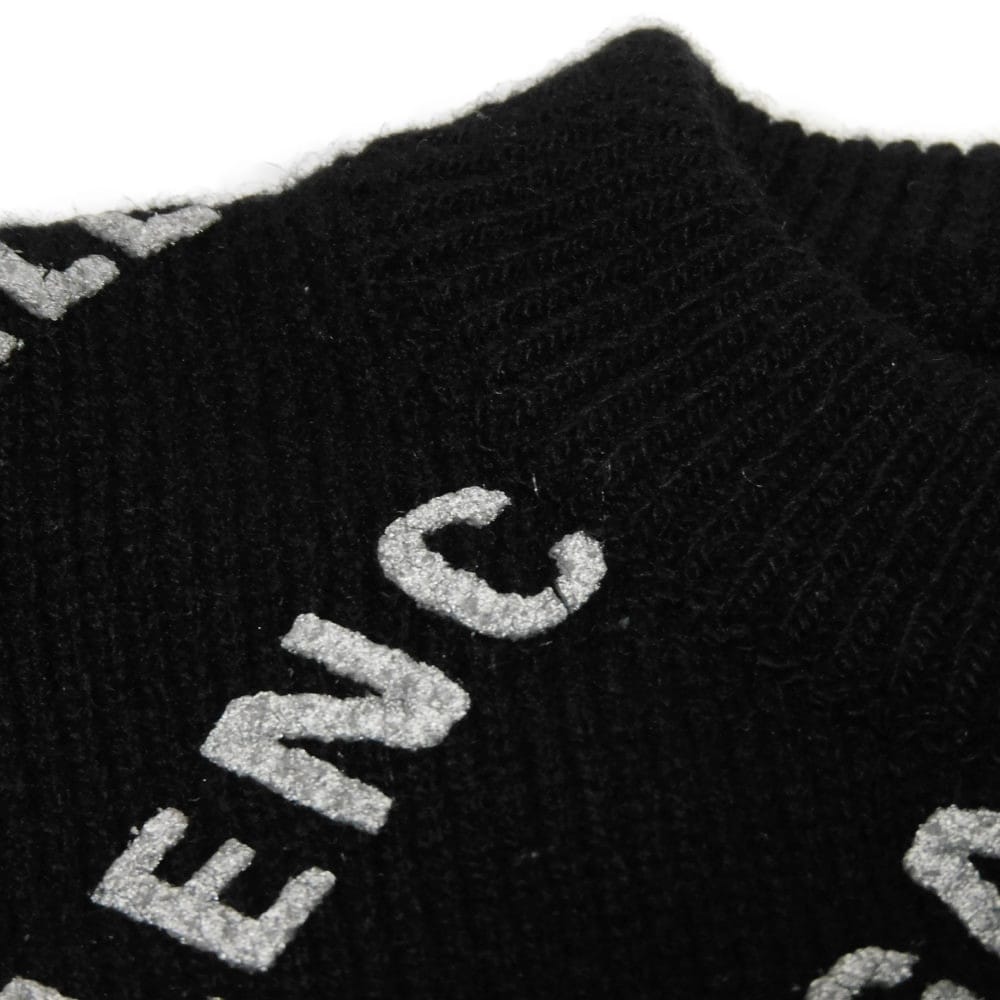 Used 11221 All-Over Logo Print Crew Neck 702959 T4127 1000 7840 All-Over Print Cashmere Wool XS 170/88A Unused Black