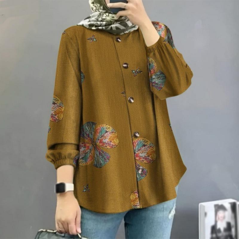 Cămașă New Fashion Floral pentru femei de mărimi plus