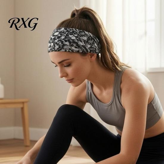 Skull Pumpkin Headband Halloween Headbands for Women, Cute Ghost Bat Cat Skeleton Wide Hair Bands, For Running Breathable Stretchy Non-Slip Headbands,