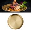 Thickened Dinner Plate Rustless Steel Steel Tray Dishwasher Food Plate  Dining Meal Serving