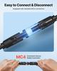 Solar Panel Extension Cable, 19.81M Black + 19.81M Red, 10 AWG (6 mm²), Solar Panel Wire with Female and Male Connectors, IP67 Waterproof PV Tinned
