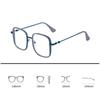 Fashion Anti-blue Light Myopia Glasses Classic Luxury Unisex Minus Diopter Eyeglasses Men Women Large Frame Eyewear 0 To -6.0