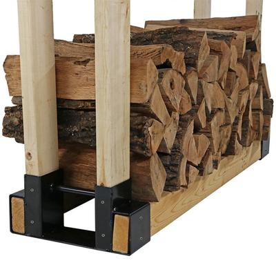 Kamin, Brennholzregal, Brennholz-Aufbewahrungsbügel, Schmiedeeisen Holzaufbewahrungsregal, Holzstapelregal