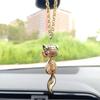 Sparkling Crystal Fox Rear View Mirror Accessories, Bling Fox Cute Car Accessories for Women Interior Decor, Little Car Hanging Ornament/Bag Charms