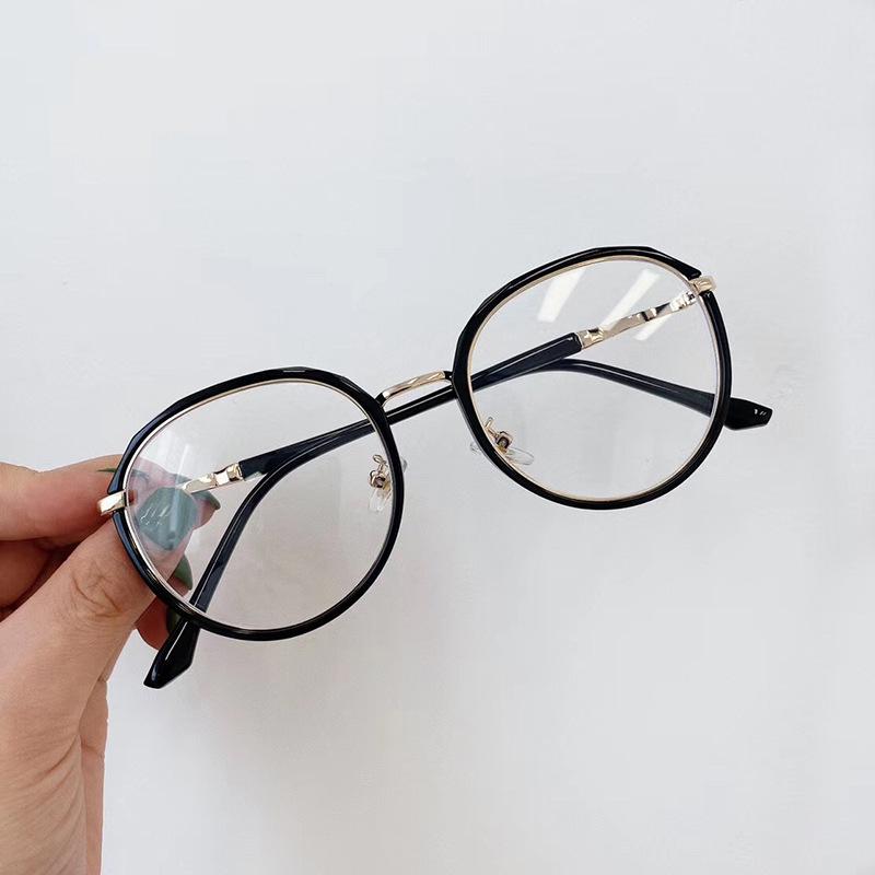 New Style Women'S Eyeglass Frames Round Shape Blue Light Blocking Glasses Men  Glasses Frame