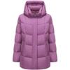 Piumino da donna di media lunghezza con cappuccio