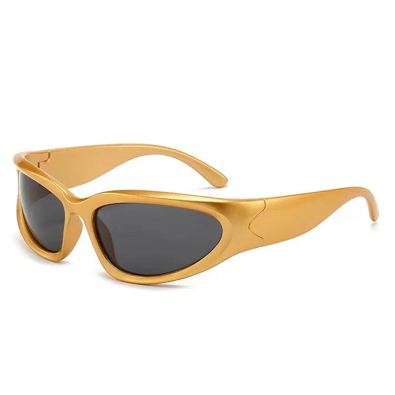 New Y2K Sports Punk Sunglasses Women Men Square Goggle Luxury Brand Sun Glasses UV400 Colorful Mirror Fashion Eyewear