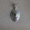Handmade Oval Peridot Pendant: 925 Sterling Silver Boho Jewelry