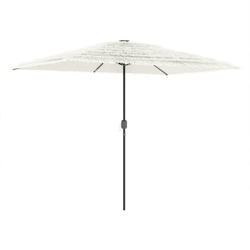 White Sun Umbrella with Steel Pole 300 x 200 x 250 cm