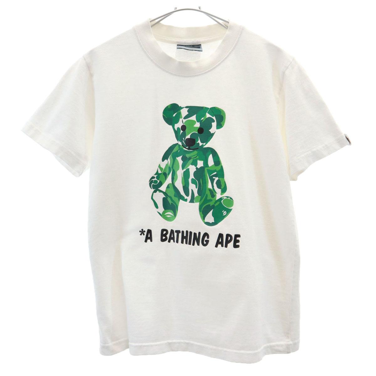 

A BATHING APE сделано в Японии Футболка с коротким рукавом S Белый медведь Женская Б/У