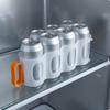 4Compartment Drink Holder Cylindrical Slots Beverage Storage Box Refrigerator Organizer Translucent