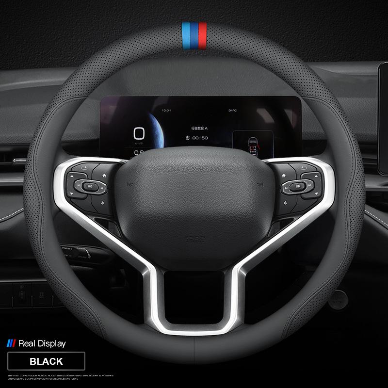 Car Leather Steering Wheel Cover For Citroen C2 C3 C3-XR C4 C5 C6 C4X C5X C4L Xsara Berlingo Picasso Aircross Sega Elysee Jumpy