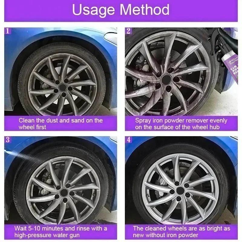 QC19 Auto Iron Powder Remover Metal Paint Cleaner Car Maintenance Iron Powder Cleaning Rust Remover Spray Ar Wash & Maintenance