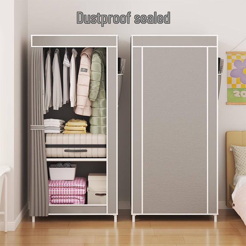 Easy-to-Assemble Bedroom Wardrobe Cabinet for Rental Room Storage