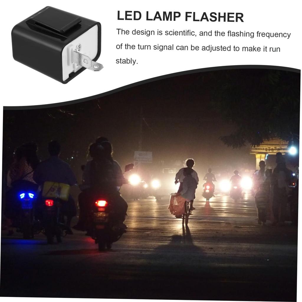 VICASKY 8pcs Relay Led Flashlight Motorcycle Turn Signal Motorcycle Turn Light Bike Switch Adjustable Plastic Flasher