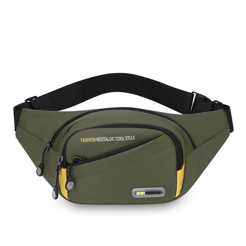 Multifunctional Outdoor Sports Purse Men's Large Capacity Multi Layer Slung Shoulder Bag Oxford Padded Fashion Chest Bag