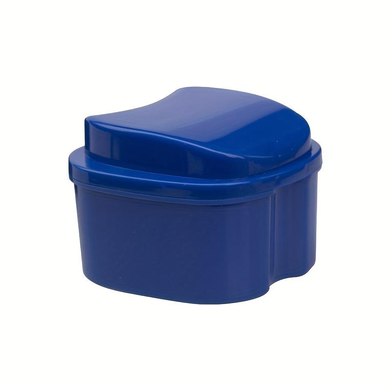 Tragbare Reinigungsbox für die Zahnprothesenpflege mit Filternetz und hängendem Netzbehälter zur Reinigung und Aufbewahrung von Zahnprothesen aus strapazierfähigem Kunststoff