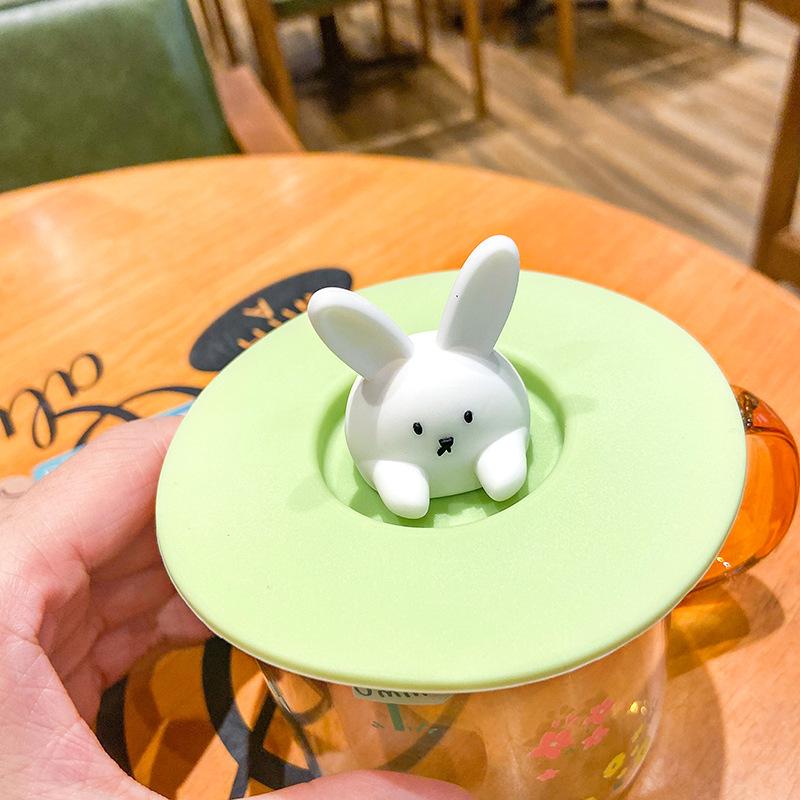 Cartoon Niedlicher Hase Glasbecher Kaffeetasse Becher für Teetassen und Becher Lustige Trinkwaren Küche Essen Bar Zuhause Garten