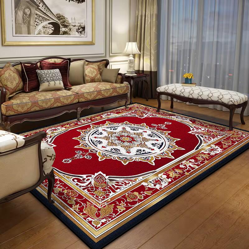 Persian Luxury Red Carpet Living Room Large Size Rug Non-slip Coffee Tables Mat Home Decoration Bedroom Lounge Rug Tapis Salon