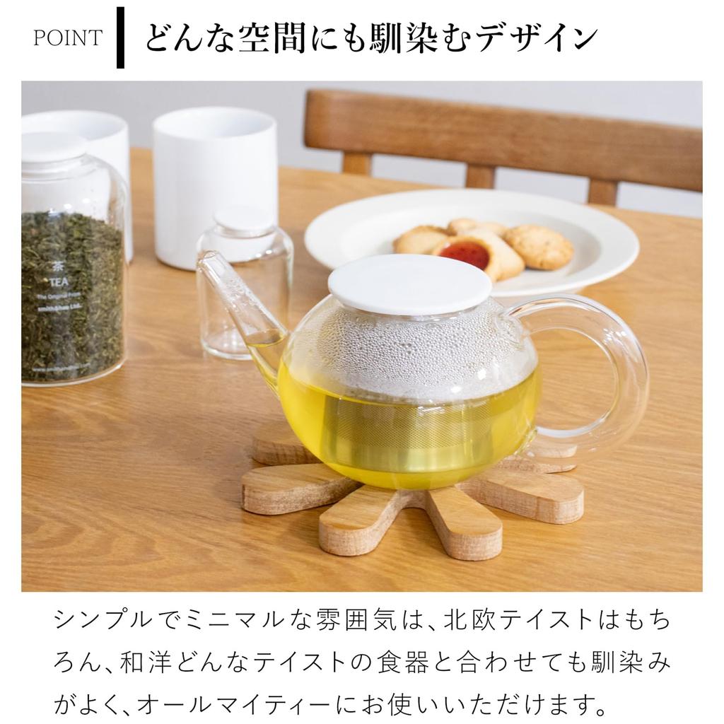 Smith & Shu Bai Hao Tekannor Tekanna i klarglas med klart handtag (600 ml)