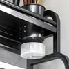 Dual-Layer Kitchen Organizer Rack: Stainless Steel Seasoning and Knife Storage Solution