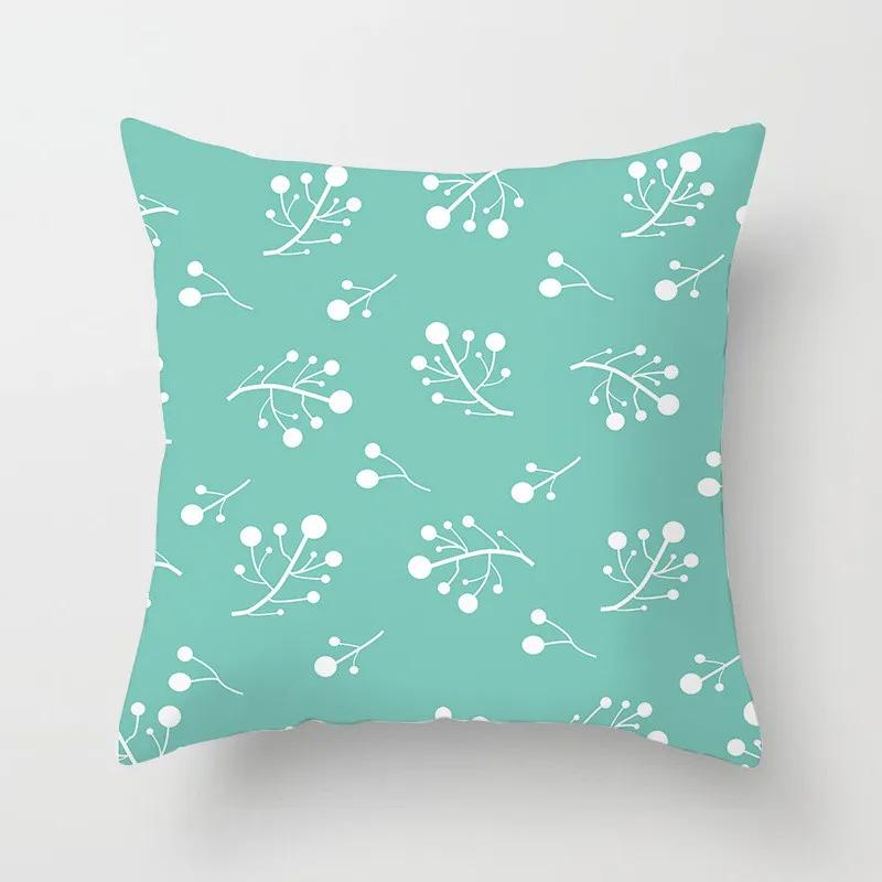 New 45X45Cm Blue Green Geometric Cushion Cover For Sofa Home Decor Polyester Cotton Throw Pillow Case Marble Texture Pillowcase
