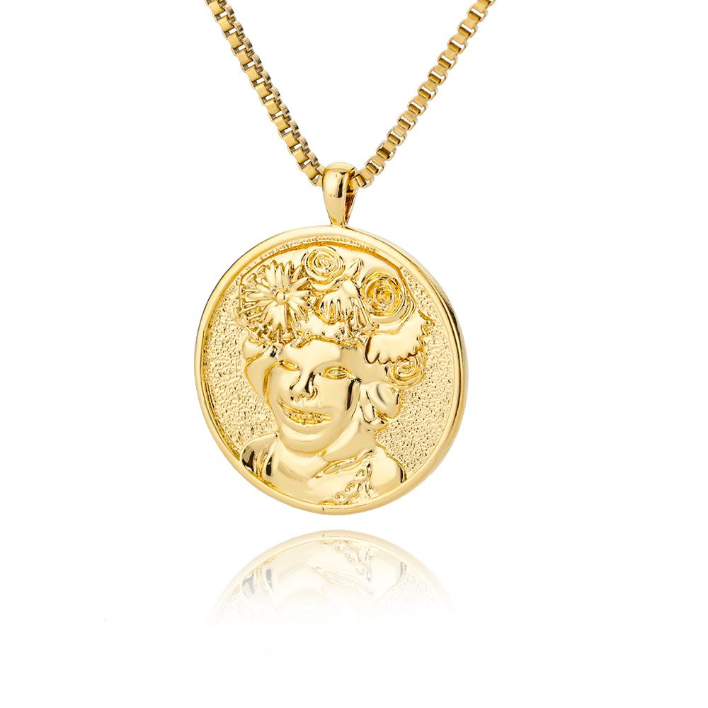 Aphrodite Necklace for Women Gold Color Greek Mythology Goddess Pendant Choker Necklace Goth Jewelry Mothers Day Gift 2024