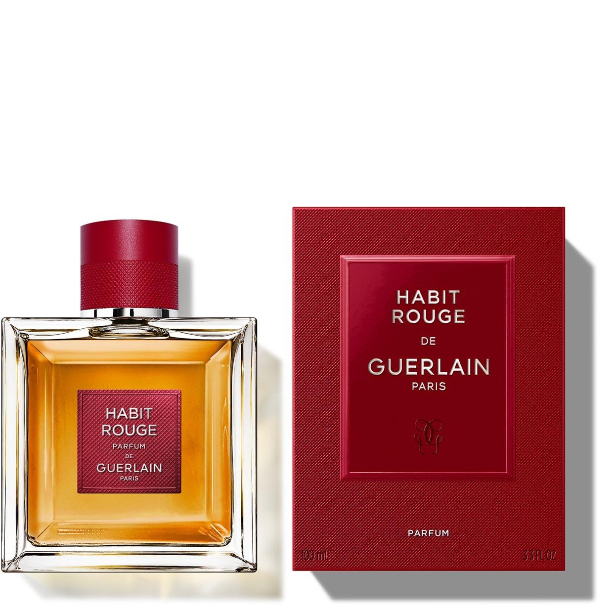 Guerlain Habit Rouge Parfum Spray for Men, 3.4 Ounce 3.4 Fl Oz (Pack of 1)