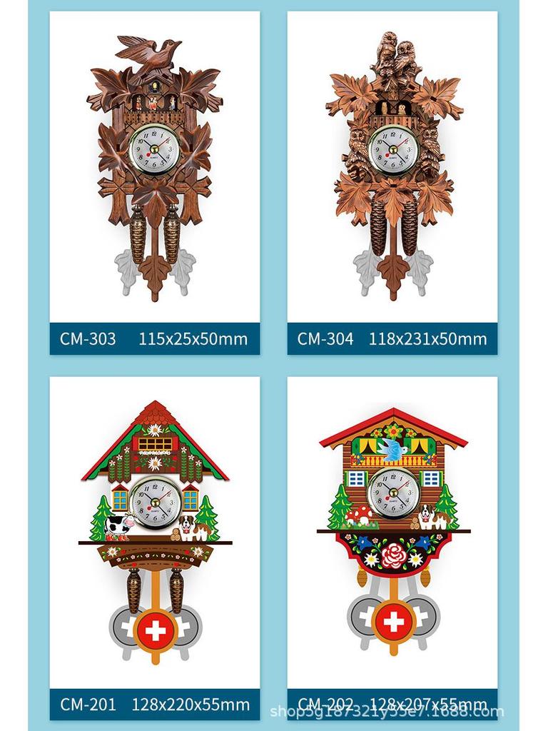 Curated Ready-stock Cuckoo Clock: Pop-up Hourly Wall Clock for Living Room