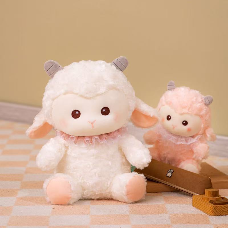 23/30cm Beautiful Sheep Doll Simulation Plush Toy Handmade Doll Cartoon Anime Cute Pillow Cushion Home Decoration Children's Bir
