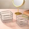 Stainless Steel Comestic Tools Storage Basket Multi-Purpose Makeup Brushes Skincare Tools Perfume Organizer Cosmetic Sorting Box