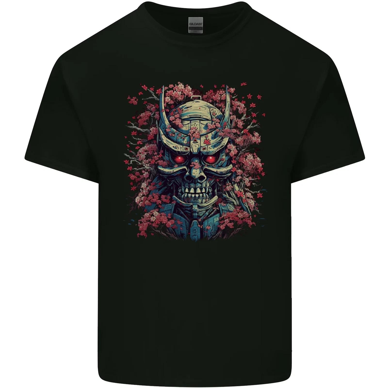 Samurai Oni Mask Bushido Ronin MMA Kids T-Shirt Childrens 2XL