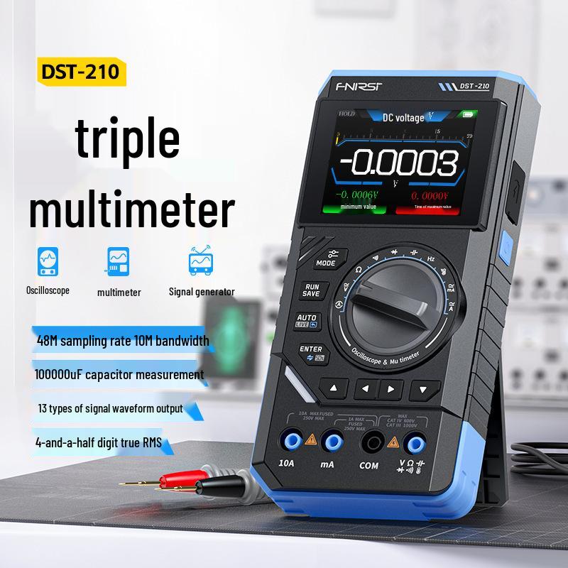 

FNIRSI DST210/201 3-in-1 Multimeter: 4.5 Digits, 10MHz Oscilloscope, Signal Generator. DST201 (1MHz Bandwidth)