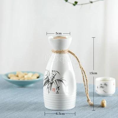 Restaurant decoration Decorative sashimi Salmon garnish bottle Dry ice small pot ice cup Wine bottle Japanese creative ceramics