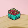 Fruit Strawberry Vibrant Basket Brooch Charming Alloy Pin Ideal For Collectibles And Decorations