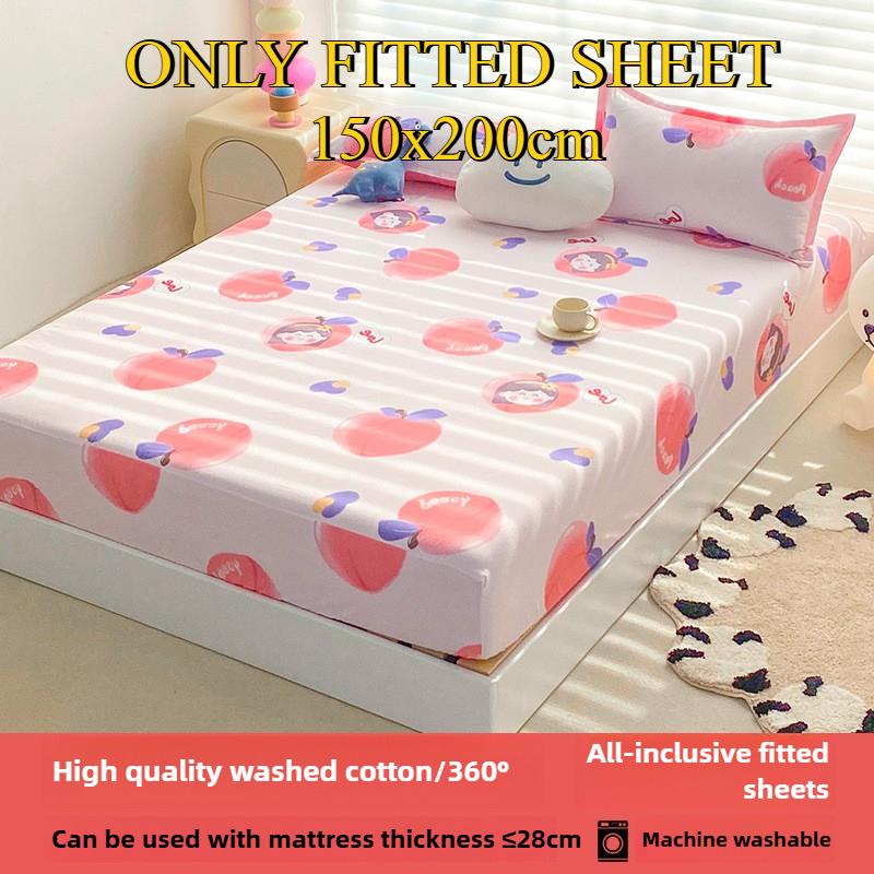 Sábana Bajera No se decolora No hace bolitas Sábana de una pieza Antideslizante Multiespecificación Ropa de Cama Cubrecama Protector