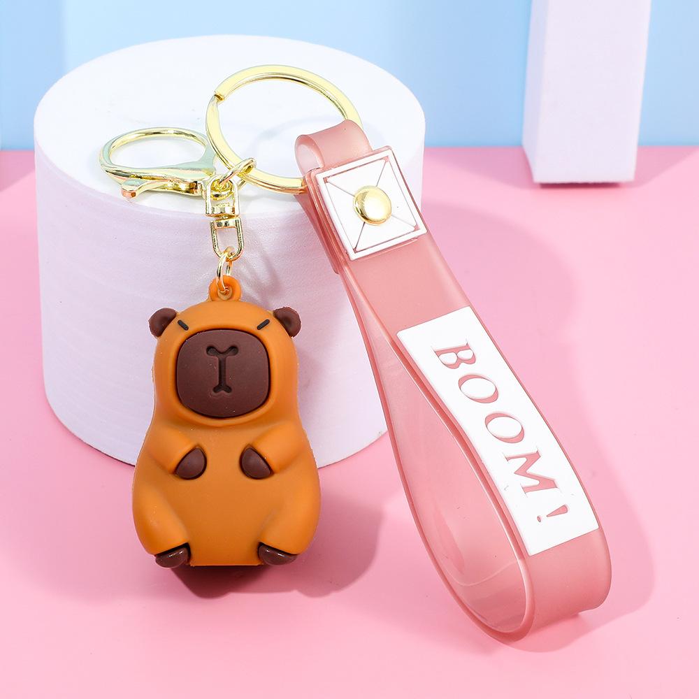 

Creative Cute Capybara Keychains For Car Keychain Anime Cartoon Capibala Pendant Women Doll Keyring Charm Holiday Gifts Jewelry