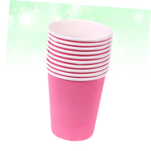 OHPHCALL 100pcs Disposable Drink Cups, Party Cups, Plastic Cups, DIY Paper Cups, Colored Paper Cups, Disposable Paper Cups, Blank Mugs, Disposable Cup
