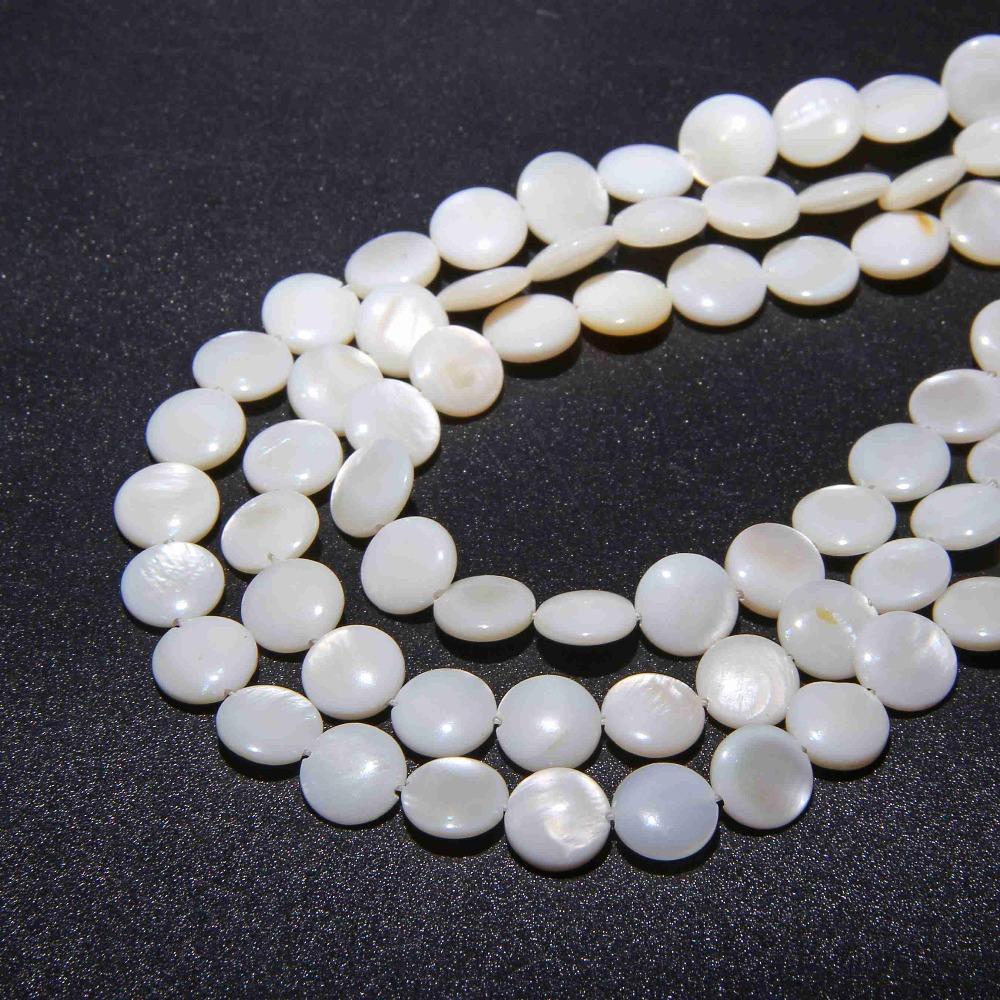 Natural white Mother of Pearl Shell tube round Beads Loose smooth Shell Spacer Beads For Jewelry Making Necklace bracelet diy