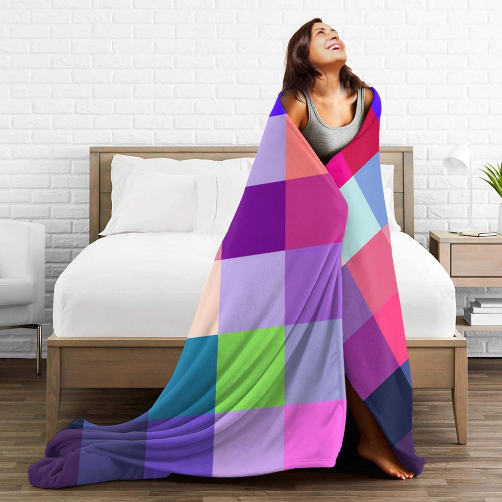 Palette Color Throw Blanket Soft Cozy Novelty Blankets For Living Room Picnic Flannel Bedspread Bed Cover