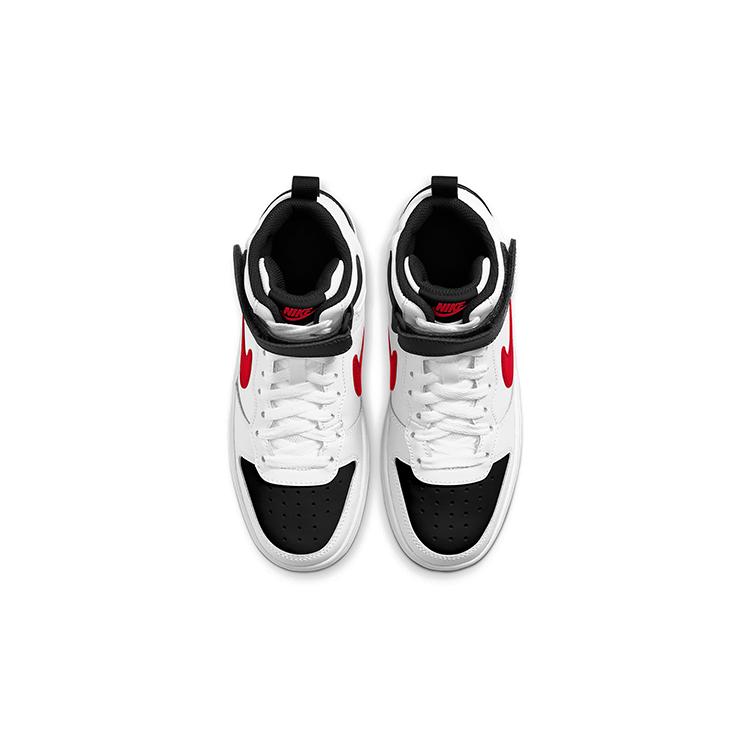 New Nike Court Borough Mid 2 White University Red GS CD7782-110