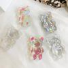 Korean 3D Laser Bear Transparent Phone Holder Grip Tok Bracket For IPhone Samsung Grip Tok Folding Finger Stand Socket Holder
