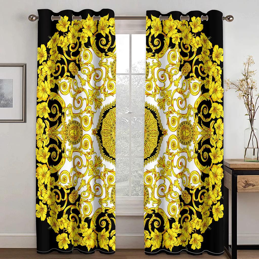 

3D Серия узоров Роскошного бренда Украшения для окон Солнцезащитные шторы для гостиной, спальни, кухни 2 панели Бесплатная доставка 150W250H(CM)X2PCS&HooK